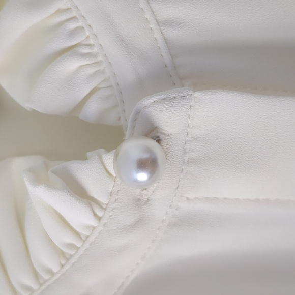 Talbots - Ruffle Trim Blouse - Ivory - Picture 3 of 7